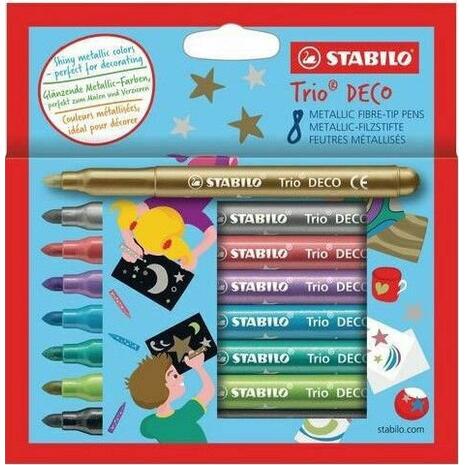 Μαρκαδόροι ζωγραφικής Stabilo metallic trio σετ 8 τεμαχίων - Aνακάλυψε όλους τους επώνυμους Μαρκαδόρους Ζωγραφικής για μοναδικές ζωγραφιές από το Oikonomou-shop.gr.